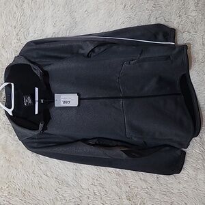 CSG, Men's Black Front Full Zippered Sweater